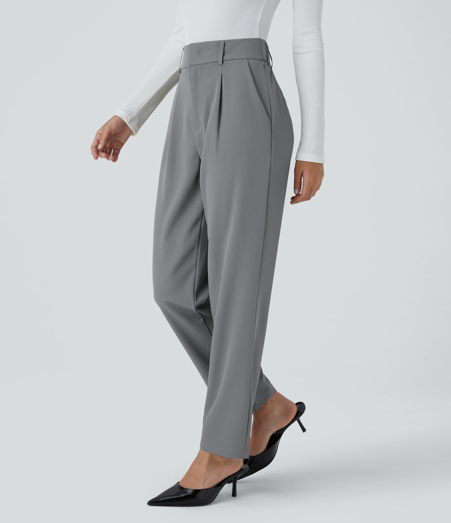 Halara Flex™ High Waisted Pocket Solid Work Tapered Pants - Mockingbird