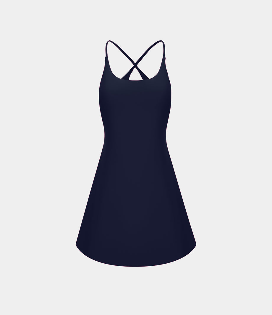 SoftlyZero™ Plush Backless Active Dress-Easy Peezy Edition - Peacoat