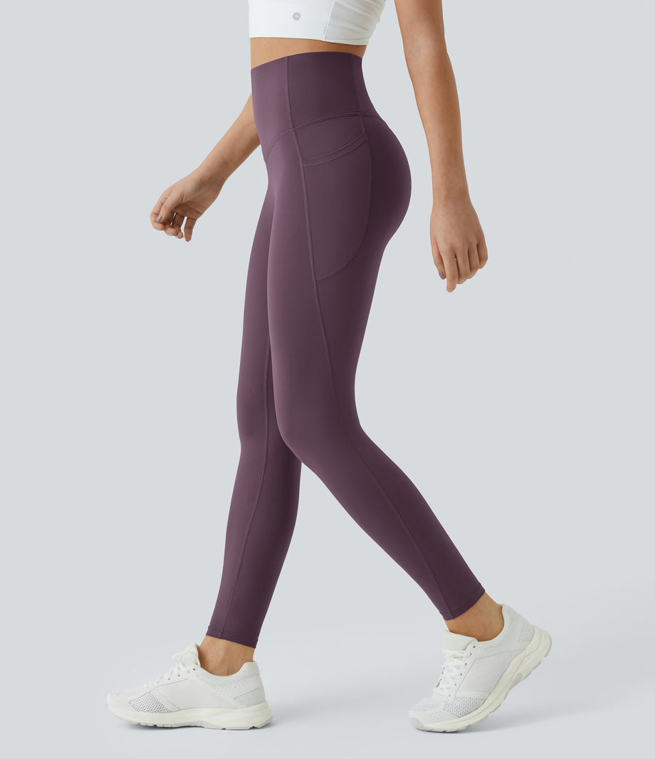 Halara UltraSculpt™ High Waisted Tummy Control Pocket Shaping Training Leggings - Night's Purple