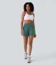 SoftlyZero™ Airy Super High Waisted 2-in-1  Cool Touch Yoga Shorts 5'' with Pockets-Longer Length - Blue Spruce