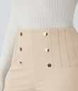 High Waisted Tummy Control Decorative Back Zipper Pockets Herringbone Work Leggings - Earthy Brown