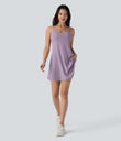 SoftlyZero™ Plush Molded Cups Low Support Dance Active Dress-Easy Peezy Edition A-D Cups - Tulip Purple