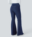 Halara Flex™ High Waisted Crossover Pocket Cool Touch Washed Casual Jeans - Gloomy Blue Denim