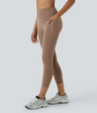 Halara UltraSculpt™ High Waisted Scrunch Butt Lifting Tummy Control Pocket Shaping Capri Training Leggings - Woodsmoke