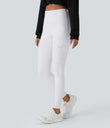 DayStretch High Waisted Cargo Pocket Skinny Yoga Leggings - White