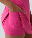 SoftlyZero™ Plush Backless Active Dress - Fuchsia Purple