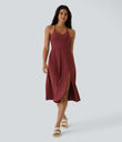 Everyday Midi Chill Dress-La Land - Madder Brown