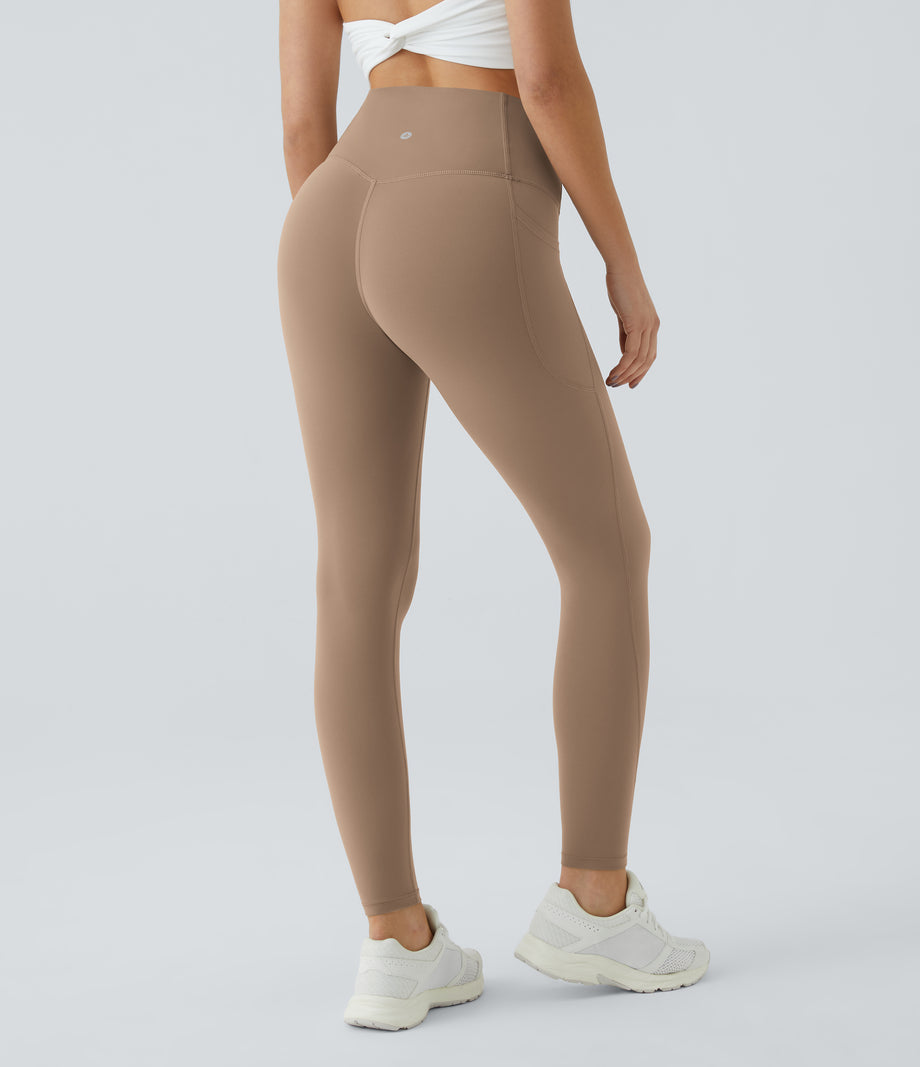 Halara UltraSculpt™ High Waisted Tummy Control Pocket Shaping Training Leggings - Woodsmoke