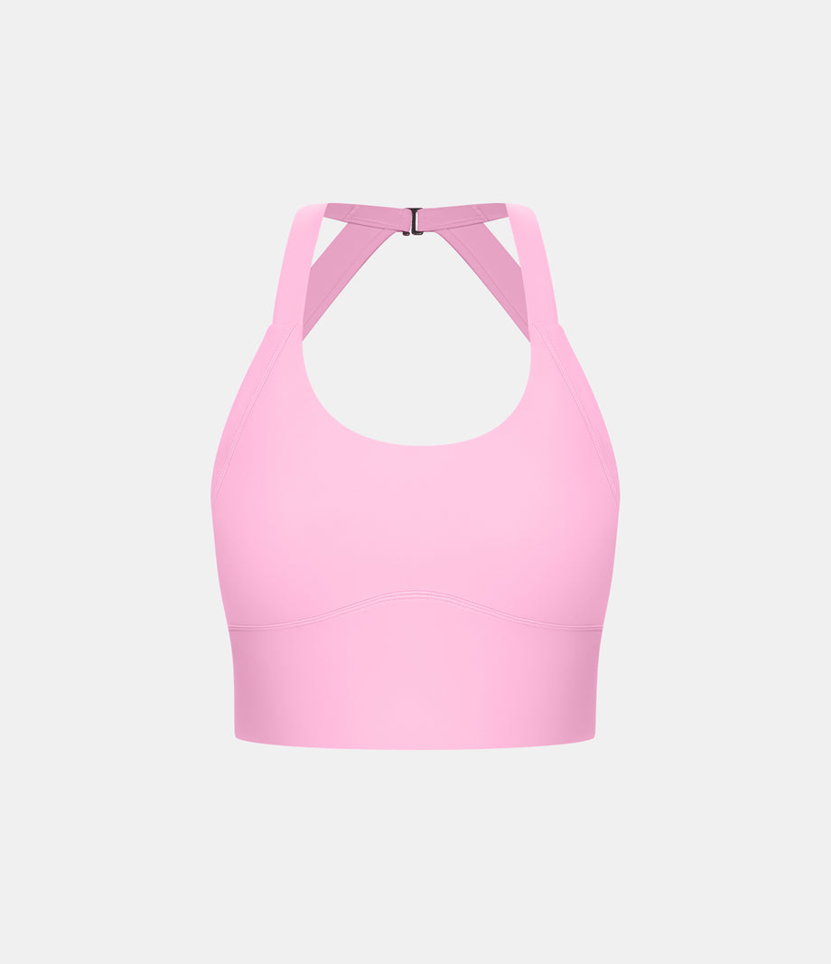 SoftlyZero™ Plush Cut Out Cropped Yoga Tank Top - Nosegay