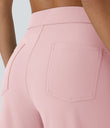 DayStretch High Waisted Pockets Straight Leg Casual Pants - Primrose Pink