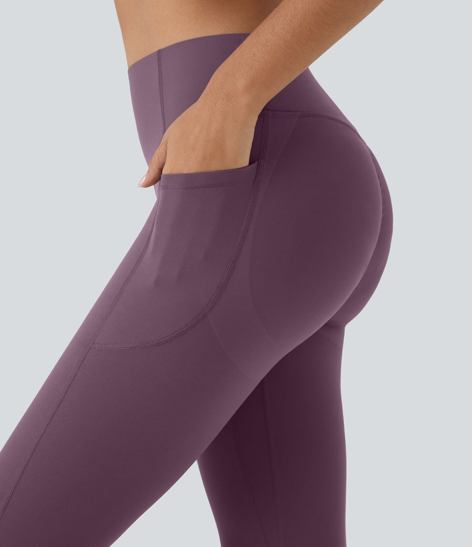 Halara UltraSculpt™ High Waisted Scrunch Butt Lifting Tummy Control Pocket Shaping Capri Training Leggings - Night's Purple