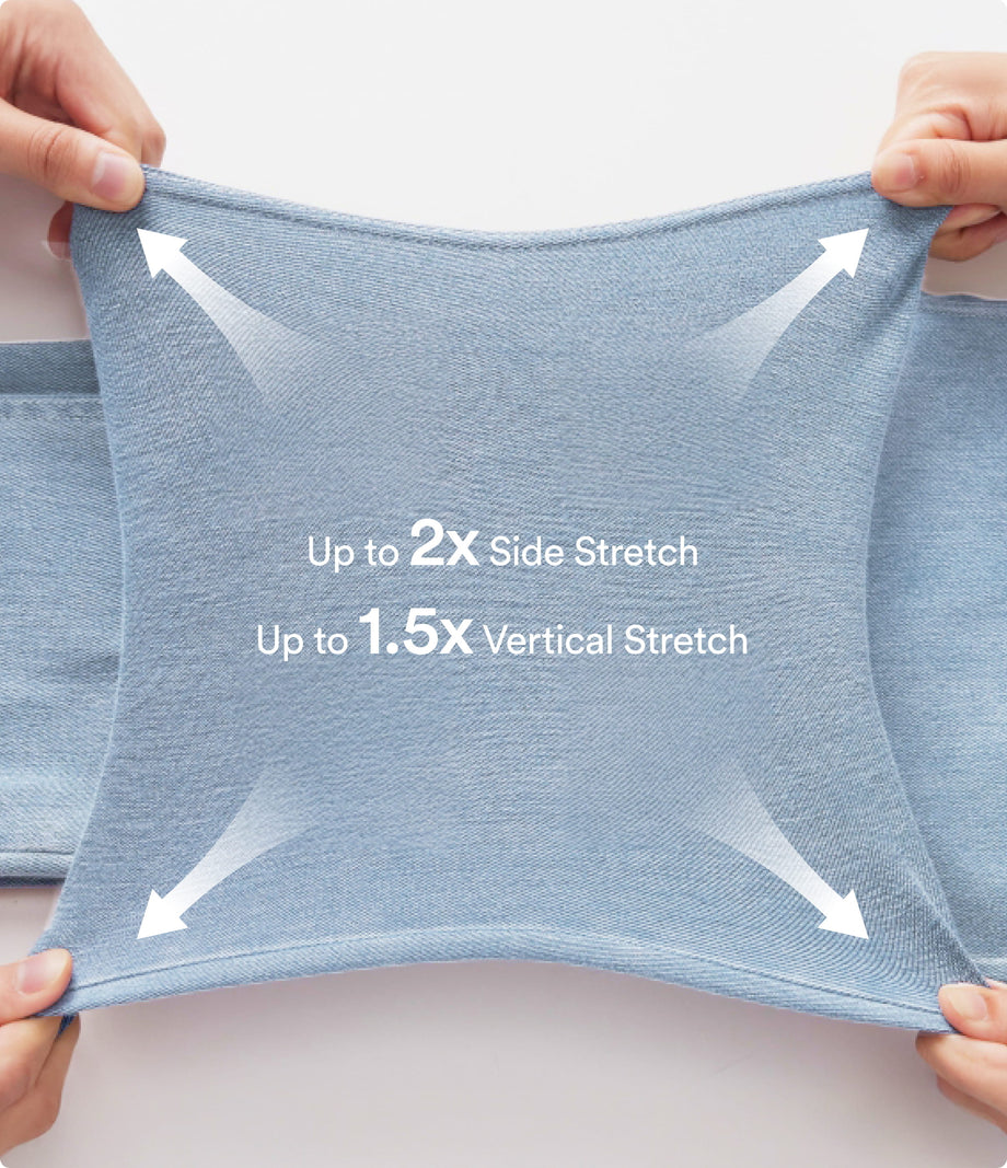 Halara Flex™ Crossover High Waisted Pockets Wide Leg A Line Washed Denim Casual Shorts - Washed Denim Sunny Blue