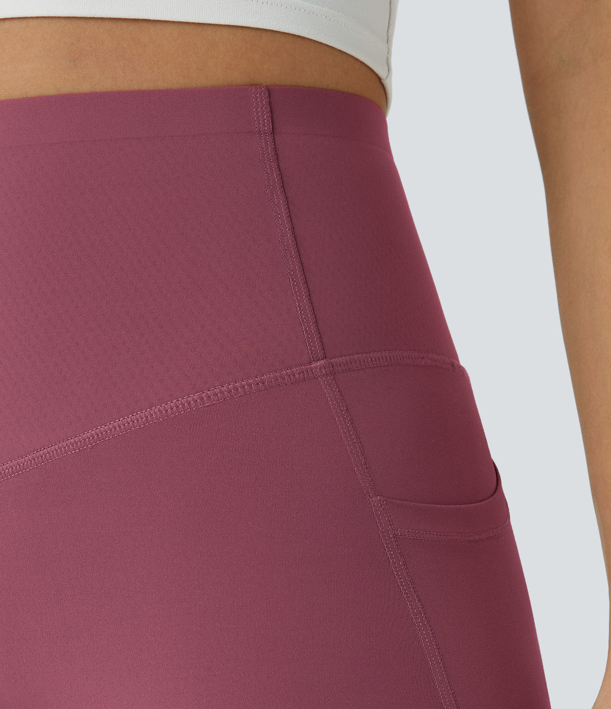 Halara UltraSculpt™ High Waisted Butt Lifting Tummy Control Pocket Shaping Workout Leggings - Evening Red