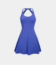 Flare Mini Dance Active Dress-Longer Length - Aster Blue