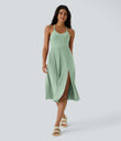 Everyday Midi Chill Dress-La Land - Light Bean Green