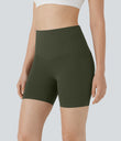 Halara UltraSculpt™ High Waisted Butt Lifting Tummy Control Pocket Shaping Training Biker Shorts 5'' - Deep Woodland Green