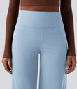 DayStretch High Waisted Tummy Control Wide Leg Baggy Yoga Pants with Pockets - Omphalodes