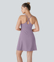SoftlyZero™ Plush Backless Active Dress-Longer Length-Easy Peezy Edition - Tulip Purple