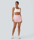 SoftlyZero™ Airy Super High Waisted 2-in-1 Cool Touch Yoga Shorts with Pockets - Primrose Pink