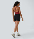 OneForm Seamless Flow Low Support Ruched Double Straps Sports Bra A-D Cups - American Beauty