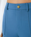 DayStretch High Waisted Zipper Pockets Solid Skinny Cargo Pants - Gloomy Blue