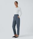 Halara Flex™ High Waisted Pocket Solid Work Tapered Pants - Coronet Blue