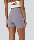 Halara UltraSculpt™ High Waisted Tummy Control Side Pocket Shaping Training Biker Shorts 5'' - Minimal Gray