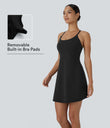 SoftlyZero™ Plush Backless Active Dress - Black