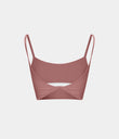 Double Straps Cropped Yoga Tank Top - Nostalgia Rose