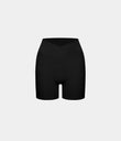 SoftlyZero™ Plush High Waisted Crossover Ruched Yoga Shorts 5'' - Black