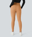 SoftlyZero™ Plush High Waisted Drawstring Pocket Plain Full Length Joggers - Butterum