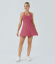 Backless Twisted Active Dress - Begonia Rouge