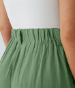 High Waisted Pocket Wide Leg Flowy Solid Palazzo Casual Linen-Feel Pants - Kashmir