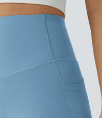 Halara UltraSculpt™ High Waisted Butt Lifting Tummy Control Pocket Shaping Workout Leggings - Whale Blue