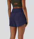 Breezeful™ High Waisted Pocket Quick Dry Casual Shorts 4" - Patriot Blue
