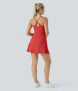 SoftlyZero™ Plush Backless Active Dress - Poinsettia