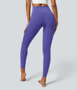 SoftlyZero™ Crossover Pocket Plain Leggings-UPF50+ - Misty Lavender