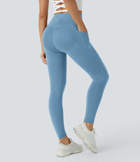 Halara UltraSculpt™ High Waisted Butt Lifting Tummy Control Pocket Shaping Workout Leggings - Whale Blue