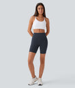 Halara UltraSculpt™ High Waisted Scrunch Butt Lifting Tummy Control Side Pocket Shaping Workout Biker Shorts 7'' - Carbon