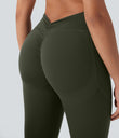 Halara UltraSculpt™ High Waisted Tummy Control Butt Lifting Ruched Pocket Shaping Yoga Leggings - Deep Woodland Green