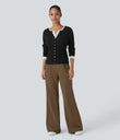 Halara Flex™ DayStretch High Waisted Pocket Work Flare Pants - Sepia
