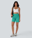 SoftlyZero™ Airy Super High Waisted 2-in-1 Cool Touch Yoga Shorts 7" with Pockets - Waterfall