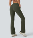 Halara UltraSculpt™ High Waisted Tummy Control Pocket Shaping Yoga Bootcut Leggings - Deep Woodland Green