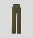 DayStretch High Waisted Pockets Straight Leg Casual Pants - Forest Night
