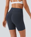 Halara UltraSculpt™ High Waisted Scrunch Butt Lifting Tummy Control Side Pocket Shaping Workout Biker Shorts 7'' - Carbon