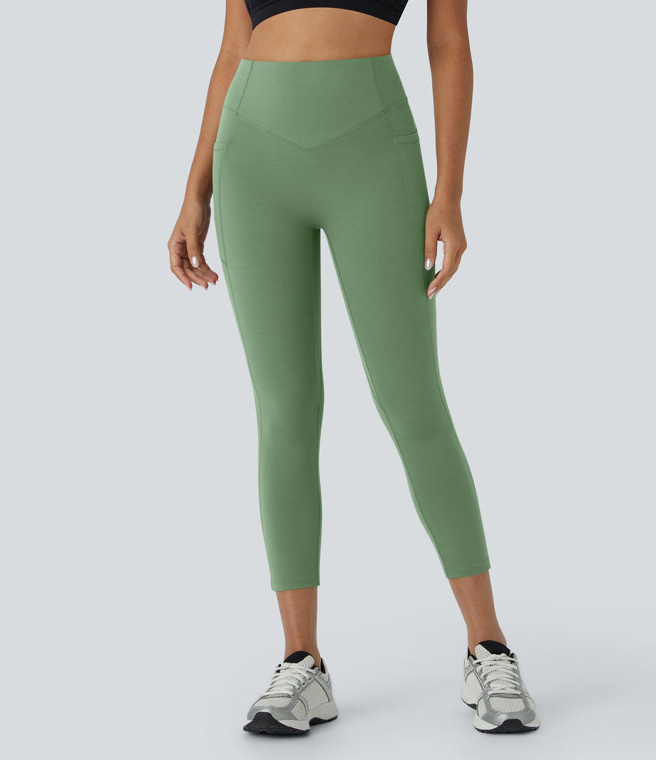 Halara UltraSculpt™ High Waisted Scrunch Butt Lifting Tummy Control Pocket Shaping Capri Training Leggings - Kashmir