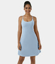 SoftlyZero™ Airy Cut Out 2-in-1 Pocket Cool Touch Longer Active Dress-UPF50+ - Angel Falls