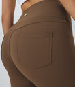 DayStretch High Waisted Pocket Flare Yoga Leggings - Sepia