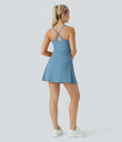 SoftlyZero™ Plush Backless Active Dress - Warm Mid Blue