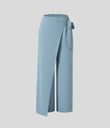 Halara Flex™ High Waisted Tie Side Wide Leg Work Pants - Forget-Me-Not
